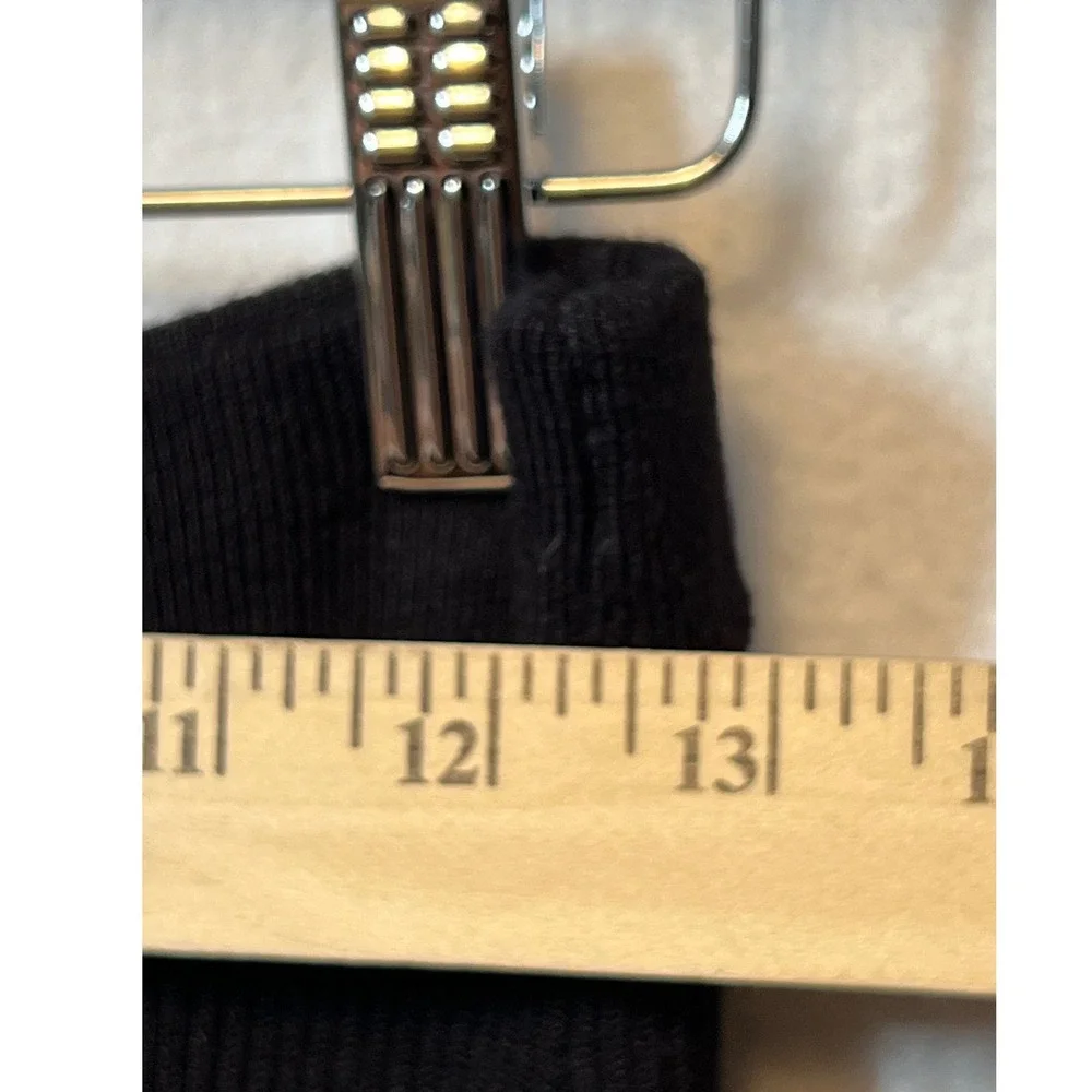 Olive + Oak Ribbed Knit Maxi Skirt High Waist‎ Slit Black Women's M